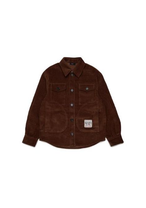 Camicia con logo N°21 KIDS | N210FV N05260N721